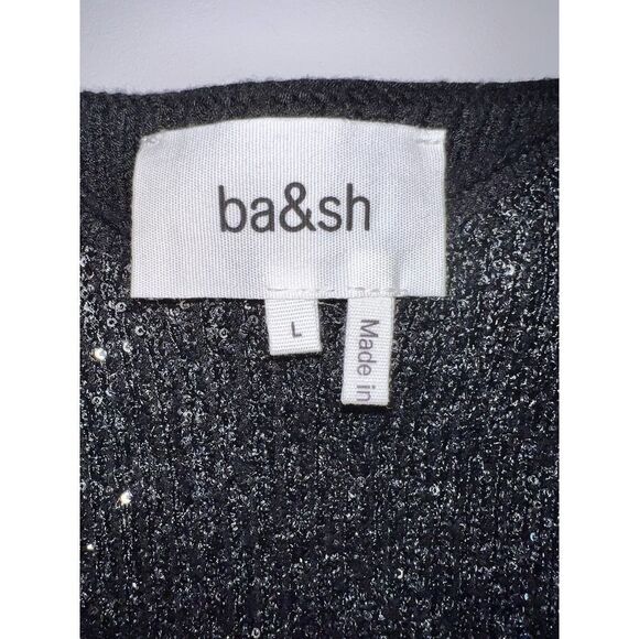 BA&SH Puck Jumper in Black- Size Large-Women-Elegante Evening Top T016 - Picture 5 of 6